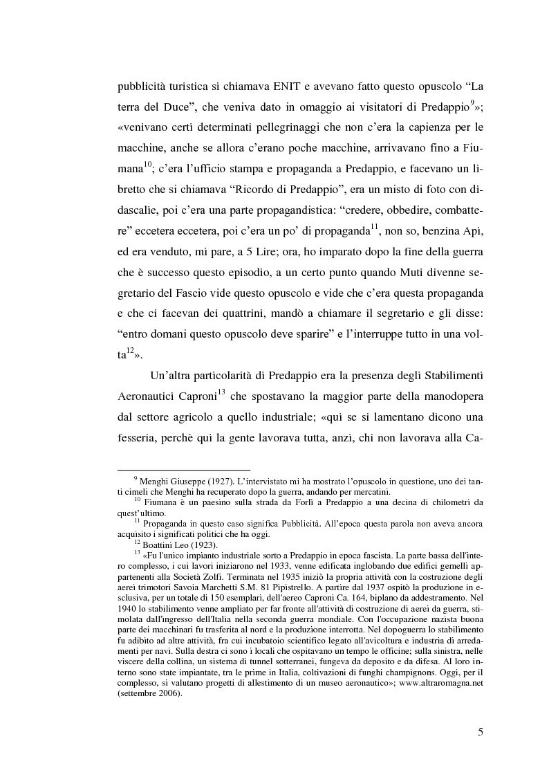 Anteprima della tesi: Raccontatemi la vostra storia. Memorie della propaganda fascista in un centro agricolo del Ravennate, Pagina 6