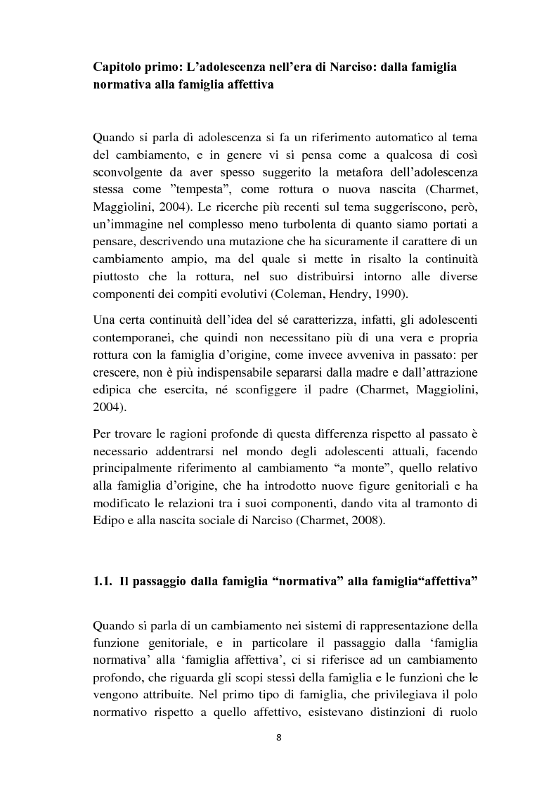 Anteprima della tesi: Adolescenza nell'era di Narciso, Pagina 6