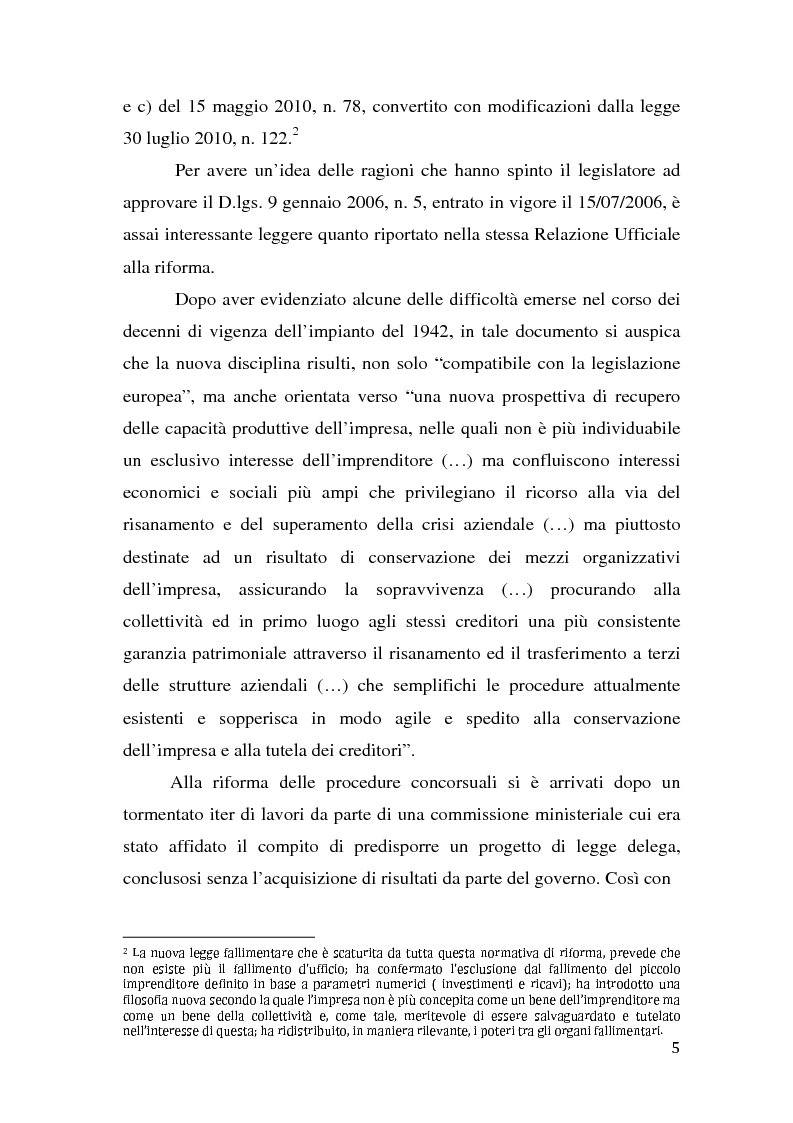 Anteprima della tesi: L'Attuale Disciplina del Fallimento e L'Attività del Curatore Fallimentare, Pagina 3