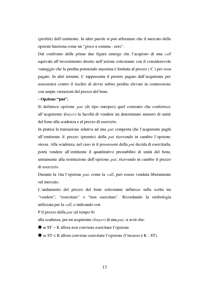 Anteprima della tesi: Tecniche di gestione di portafogli speculativi di options, Pagina 13