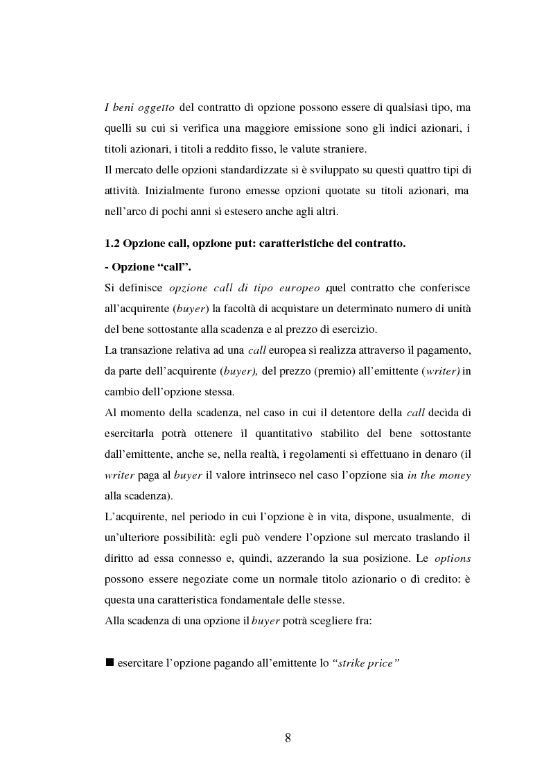 Anteprima della tesi: Tecniche di gestione di portafogli speculativi di options, Pagina 8