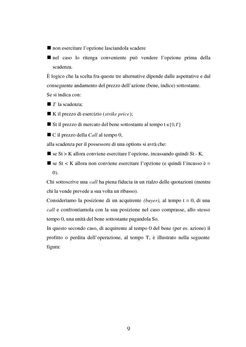 Anteprima della tesi: Tecniche di gestione di portafogli speculativi di options, Pagina 9