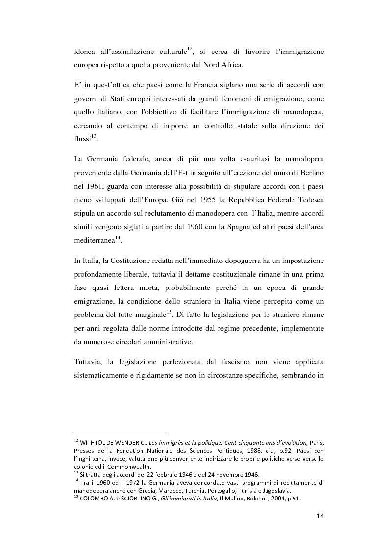 Anteprima della tesi: La disciplina giuridica del fenomeno dell'immigrazione e la tutela dei diritti fondamentali in Italia e Spagna, Pagina 7