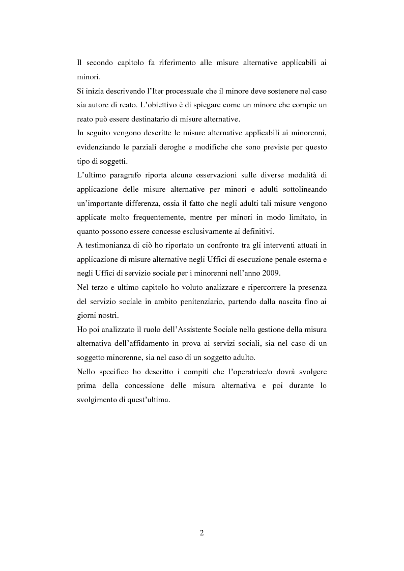 Anteprima della tesi: Le misure alternative alla detenzione applicate ai minori, Pagina 3