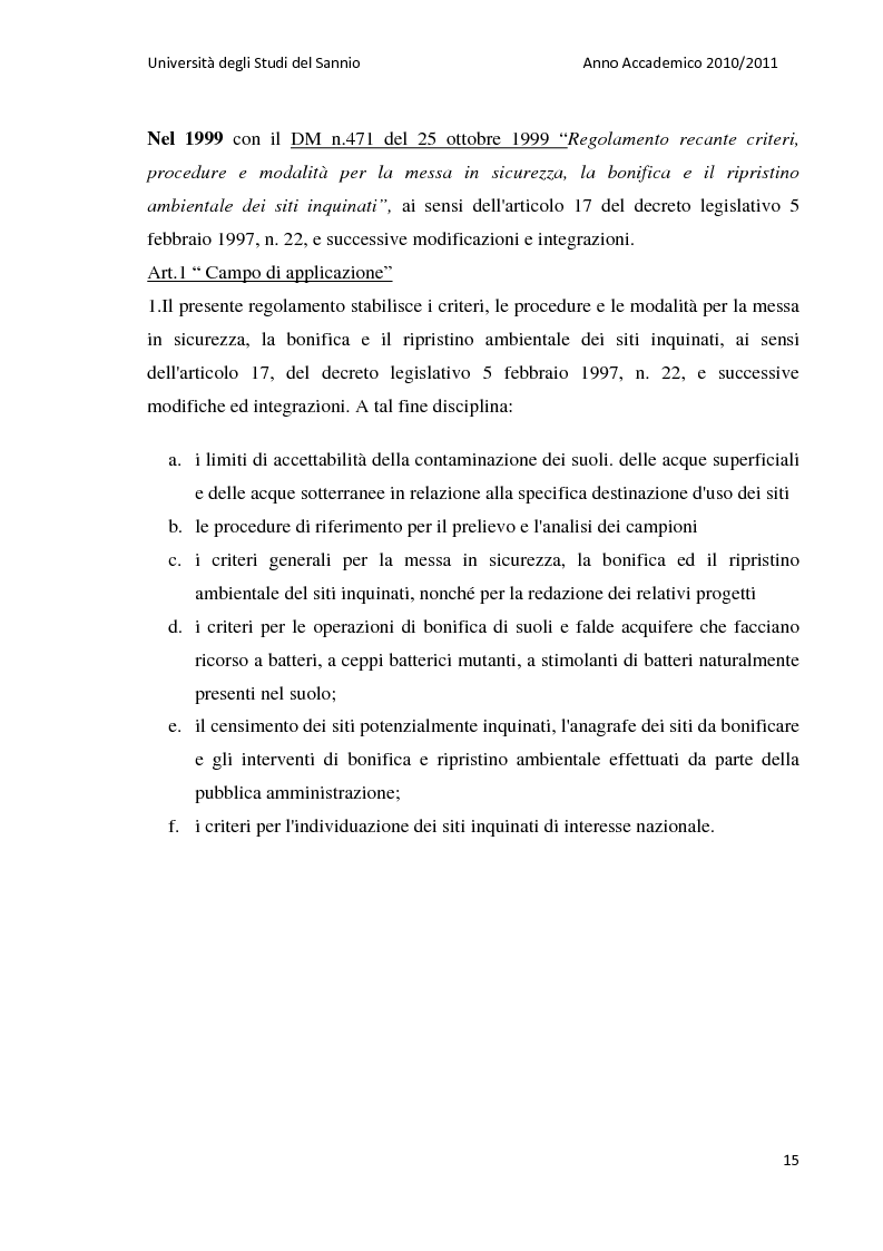 Anteprima della tesi: La bonifica dell’ex discarica comunale di Castelfranco in Miscano: indagini conoscitive ed ipotesi di intervento, Pagina 14
