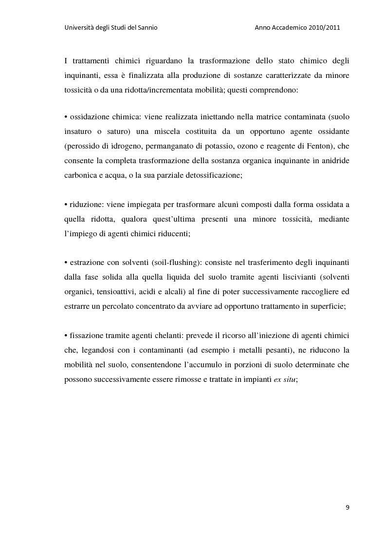 Anteprima della tesi: La bonifica dell’ex discarica comunale di Castelfranco in Miscano: indagini conoscitive ed ipotesi di intervento, Pagina 8