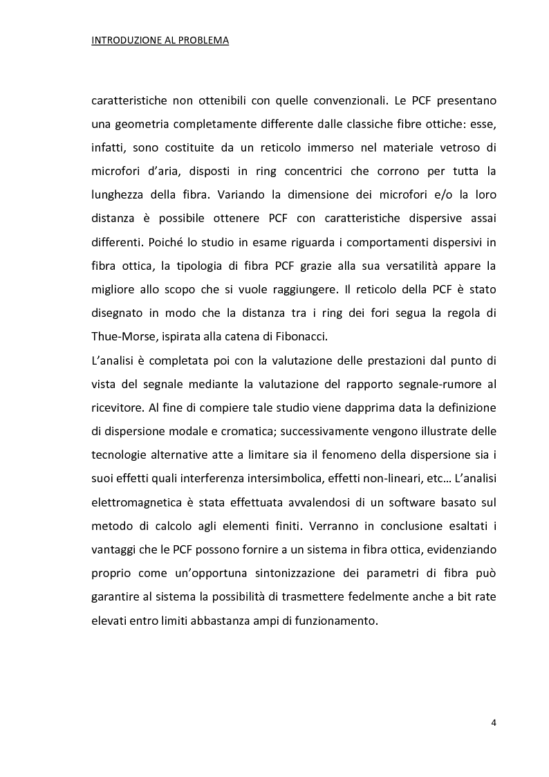 Anteprima della tesi: Progetto di fibre ottiche a dispersione controllata per comunicazioni ottiche, Pagina 3