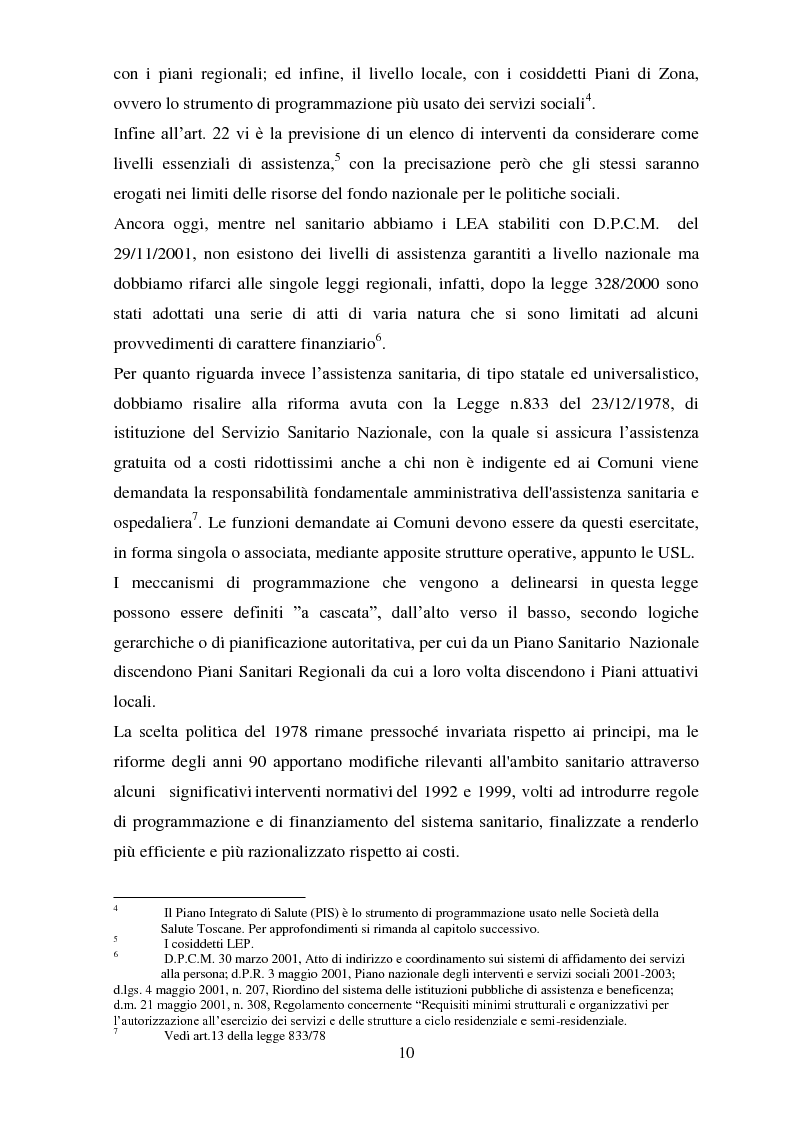 Anteprima della tesi: Sinergia tra ASL, Comuni e Cittadini nella Società della Salute:l’esperienza partecipativa del PIS zona Grossetana, Pagina 6
