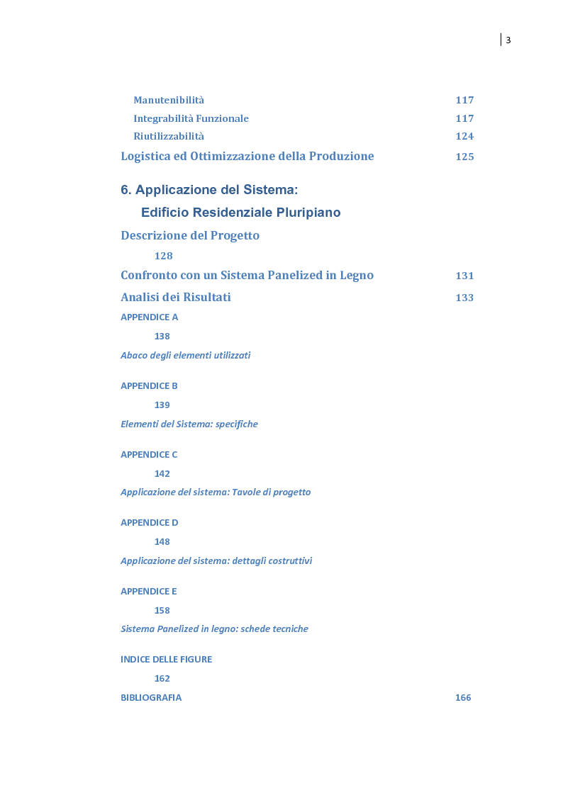 Indice della tesi: Housing in CFS e produzione industriale eco-efficiente. Sperimentazione di un sistema semi-volumetrico., Pagina 3