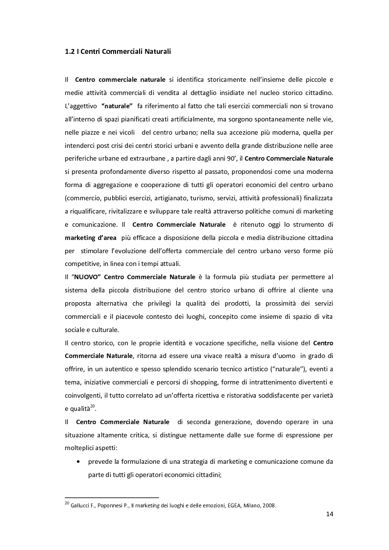 Anteprima della tesi: Centri Commerciali Naturali, Pagina 11