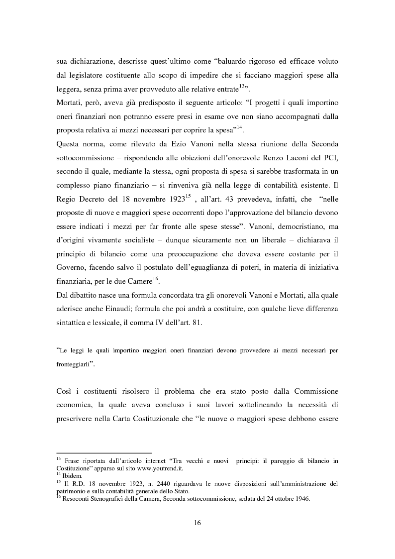 Anteprima della tesi: La costituzionalizzazione dell'equilibrio di bilancio: Italia europeista o europeizzata?, Pagina 16