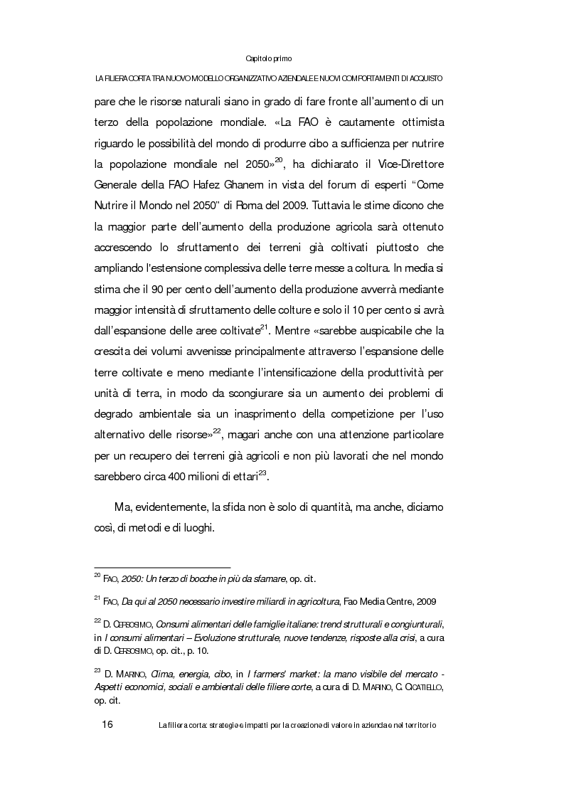 Anteprima della tesi: La filiera corta: strategie e impatti per la creazione di valore in azienda e nel territorio, Pagina 14