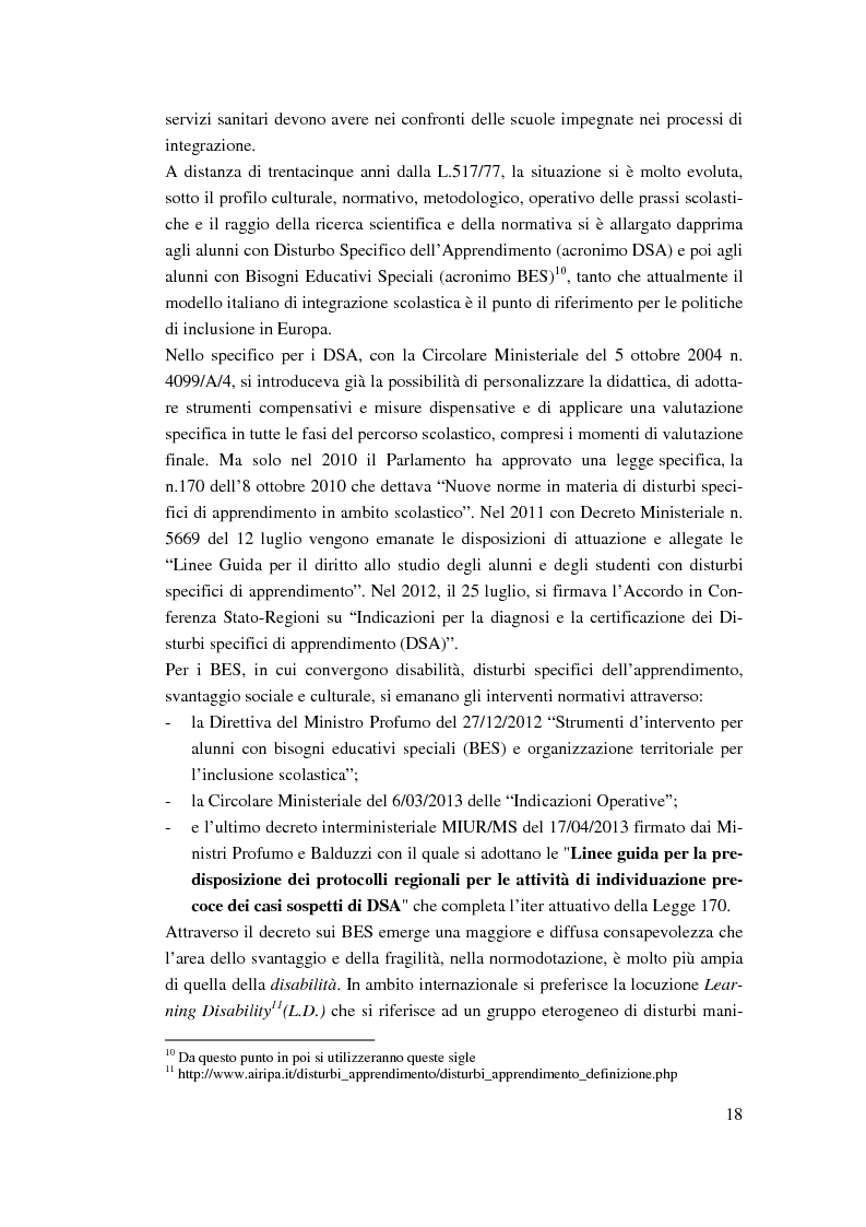 Anteprima della tesi: Protocollo di individuazione precoce delle difficoltà di apprendimento in letto-scrittura, quali markers predittivi del disturbo specifico in classe prima, Pagina 15
