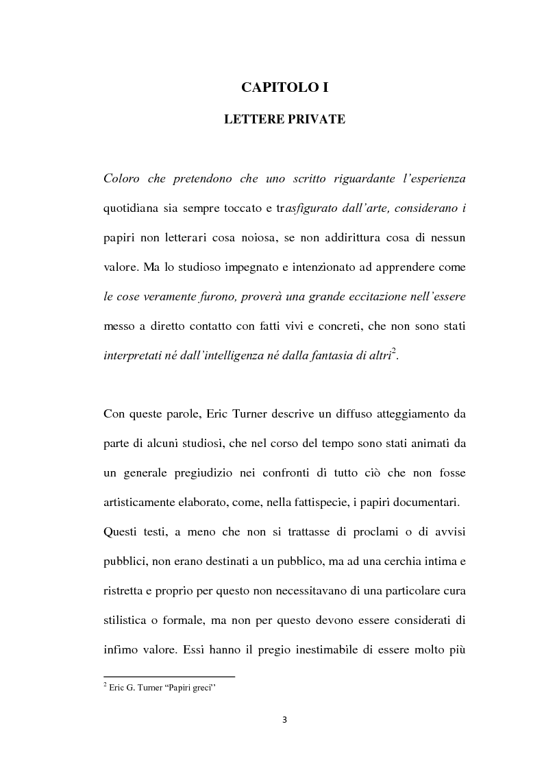 Anteprima della tesi: Dai papiri della Società italiana: Lettere private e Poesia epica, Pagina 4