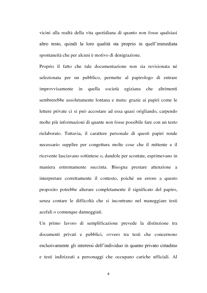Anteprima della tesi: Dai papiri della Società italiana: Lettere private e Poesia epica, Pagina 5