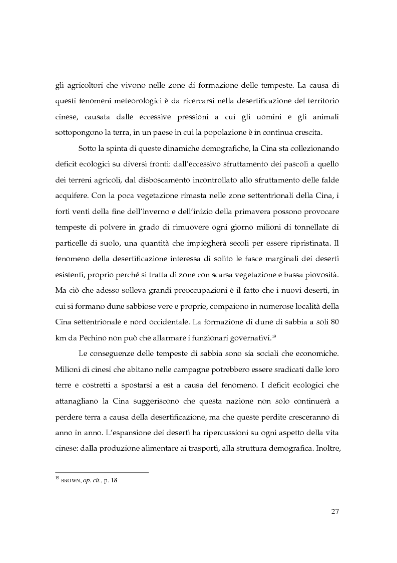 Anteprima della tesi: La Cina e l'ambiente. Il ruolo della Cina nelle Conferenze Internazionali sul clima, Pagina 9