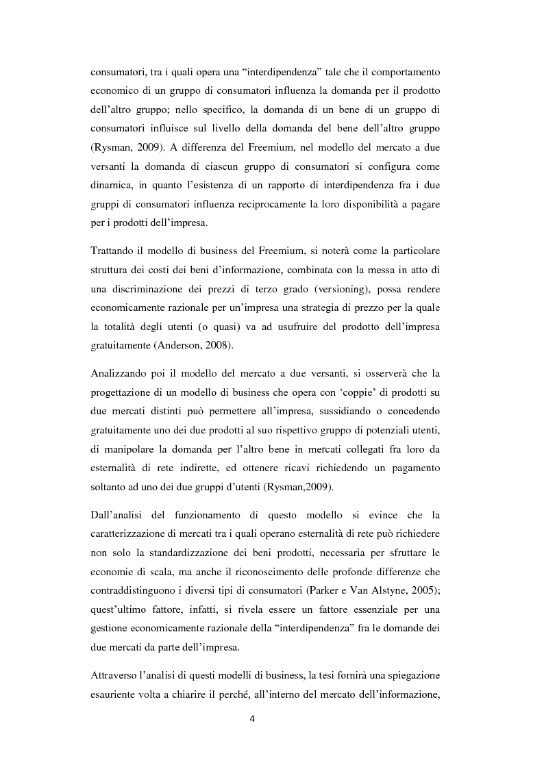 Anteprima della tesi: L'economia del gratis nel mercato dei beni d'informazione, Pagina 3