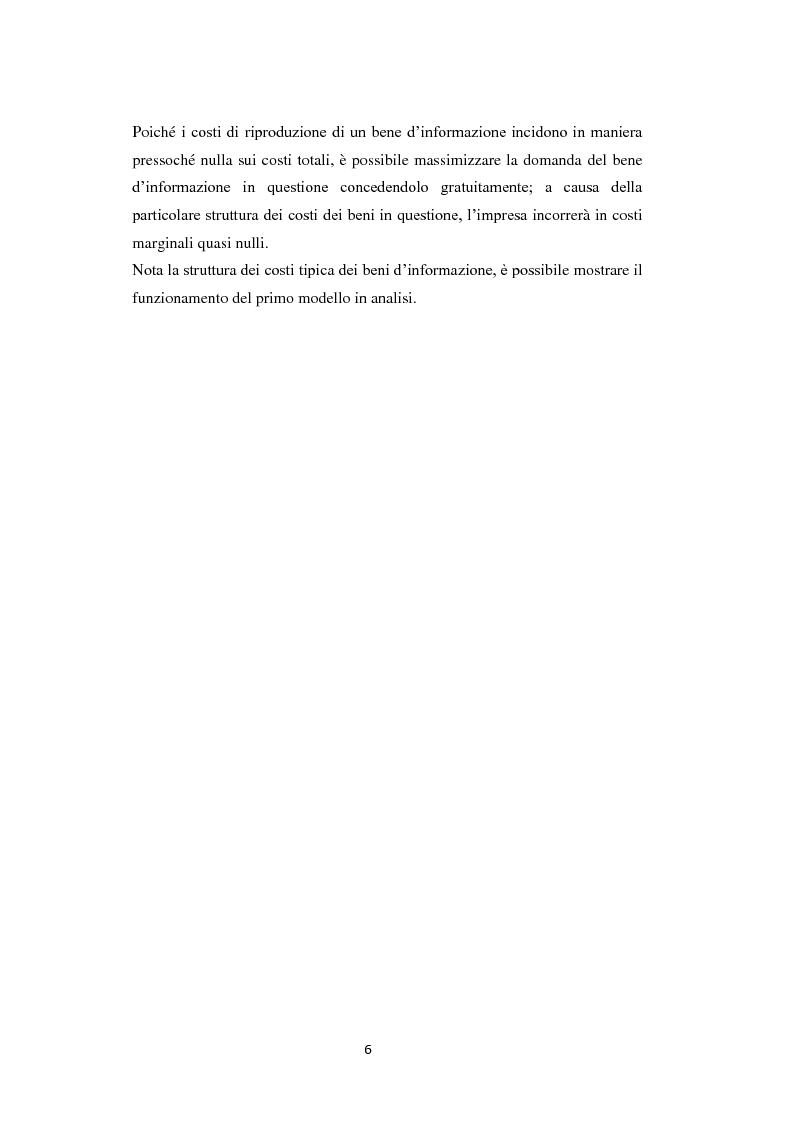 Anteprima della tesi: L'economia del gratis nel mercato dei beni d'informazione, Pagina 5