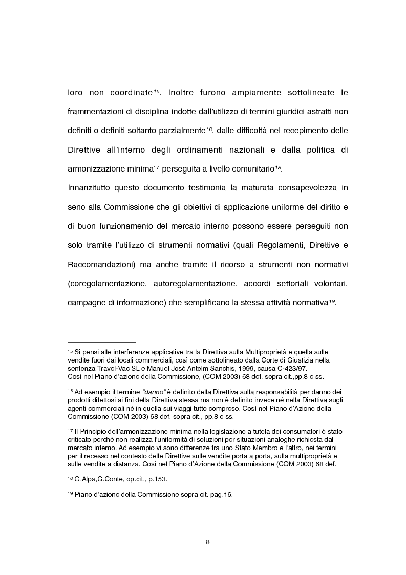 Anteprima della tesi: Proposte di disciplina europea del contratto e raffronti con il diritto interno, Pagina 6