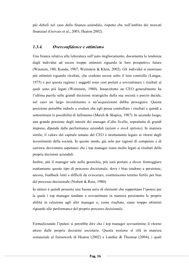 Estratto dalla tesi: L’Overconfidence e i suoi effetti nelle PMI italiane: Un'analisi empirica.