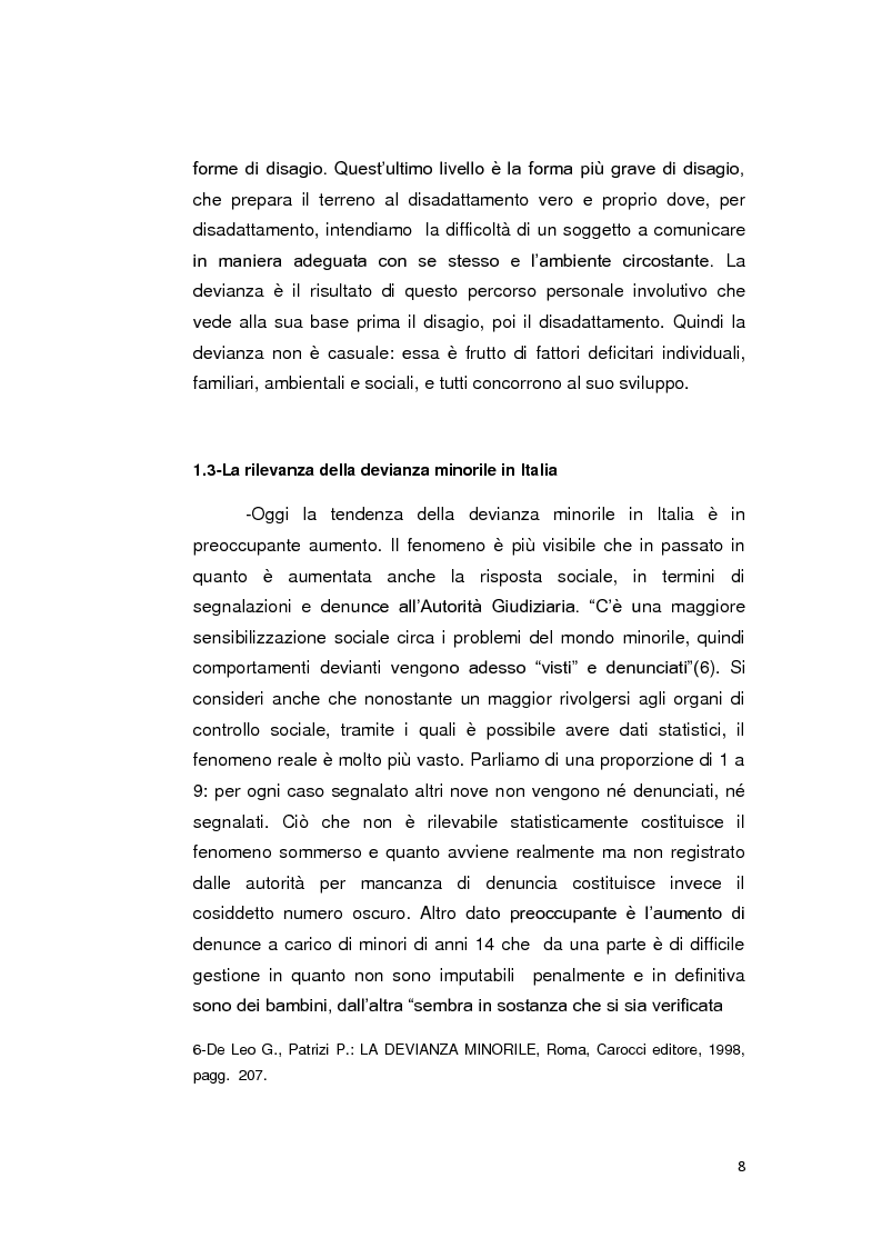 Anteprima della tesi: Devianza minorile e criminalità organizzata, Pagina 5