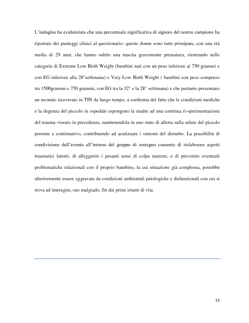Anteprima della tesi: Gravidanza, trauma, prematurità e istituzione: ricerca in terapia intensiva neonatale, Pagina 8
