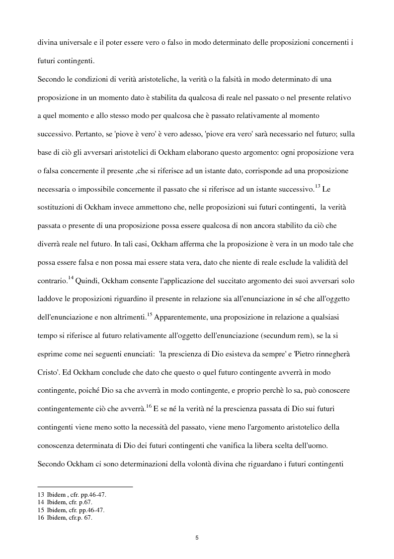 Anteprima della tesi: I futuri contingenti in Ockham, Pagina 3