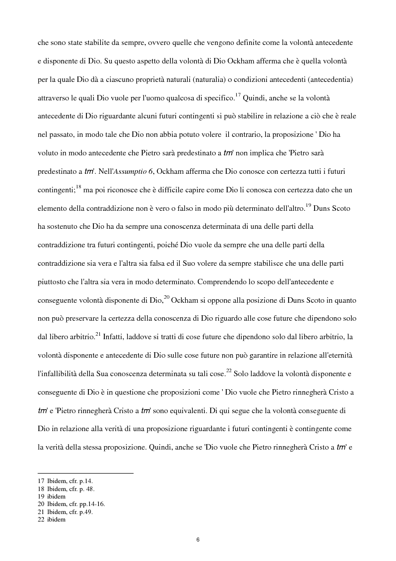 Anteprima della tesi: I futuri contingenti in Ockham, Pagina 4