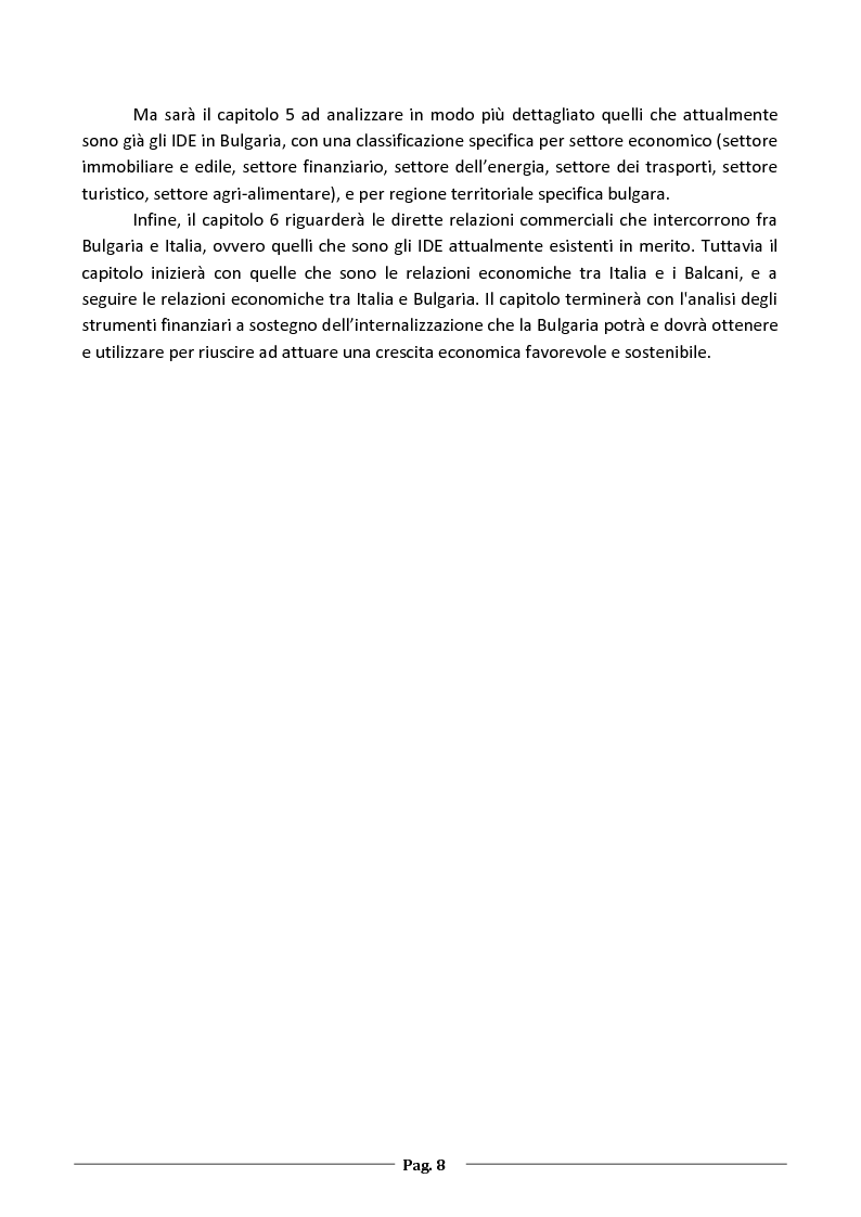 Anteprima della tesi: Gli IDE in Bulgaria e le politiche adottate dal governo bulgaro, Pagina 4