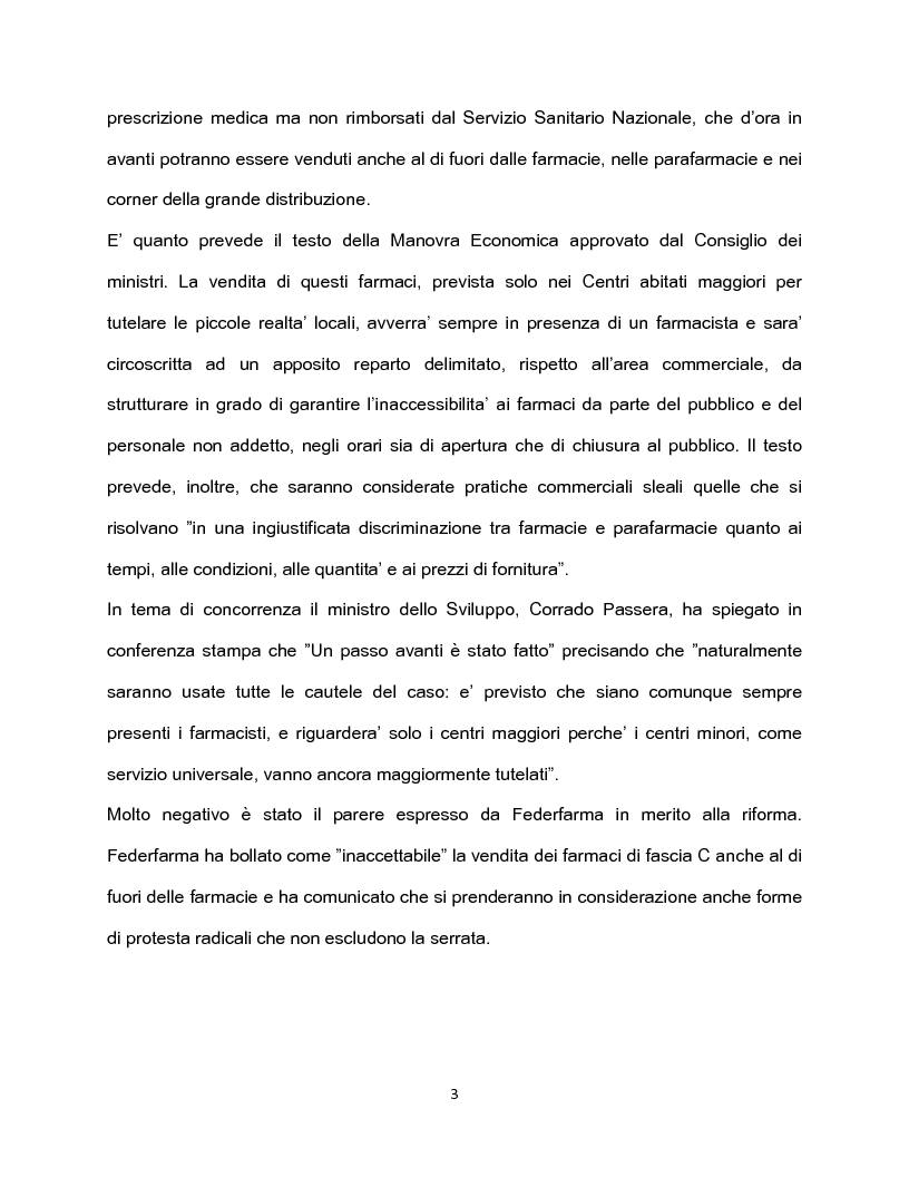 Anteprima della tesi: Aspetti normativi inerenti le parafarmacie, Pagina 4