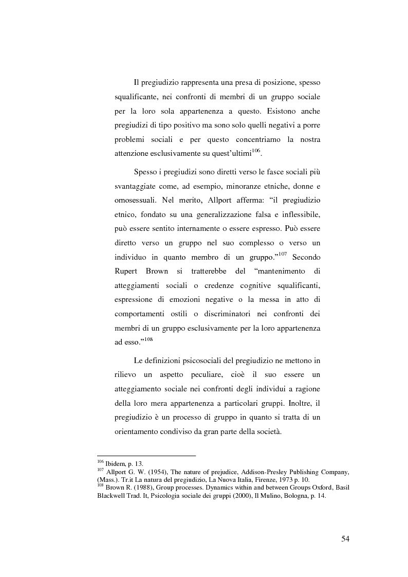 Estratto dalla tesi: Donne immigrate in Italia: tra percorsi identitari e relazioni pregiudiziali