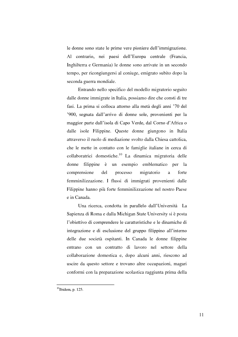 Anteprima della tesi: Donne immigrate in Italia: tra percorsi identitari e relazioni pregiudiziali, Pagina 7