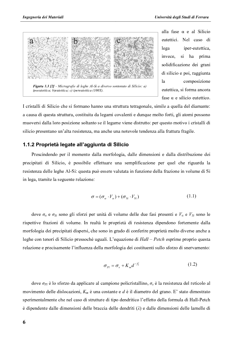 Anteprima della tesi: Effetto dei tempi di trattamento termico e della composizione chimica sulle proprietà microstrutturali e meccaniche di leghe Al-Si-Mg da fonderia, Pagina 5
