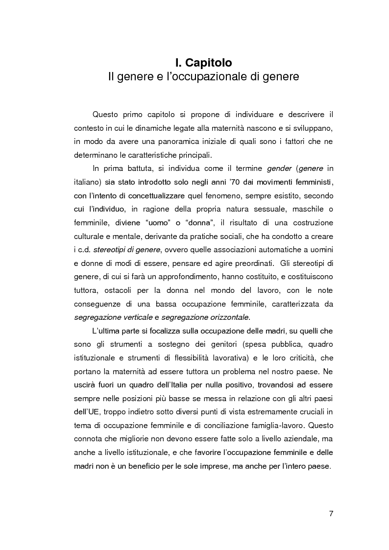 Anteprima della tesi: Genere, lavoro e organizzazione. La maternità nel Diversity Management, Pagina 8