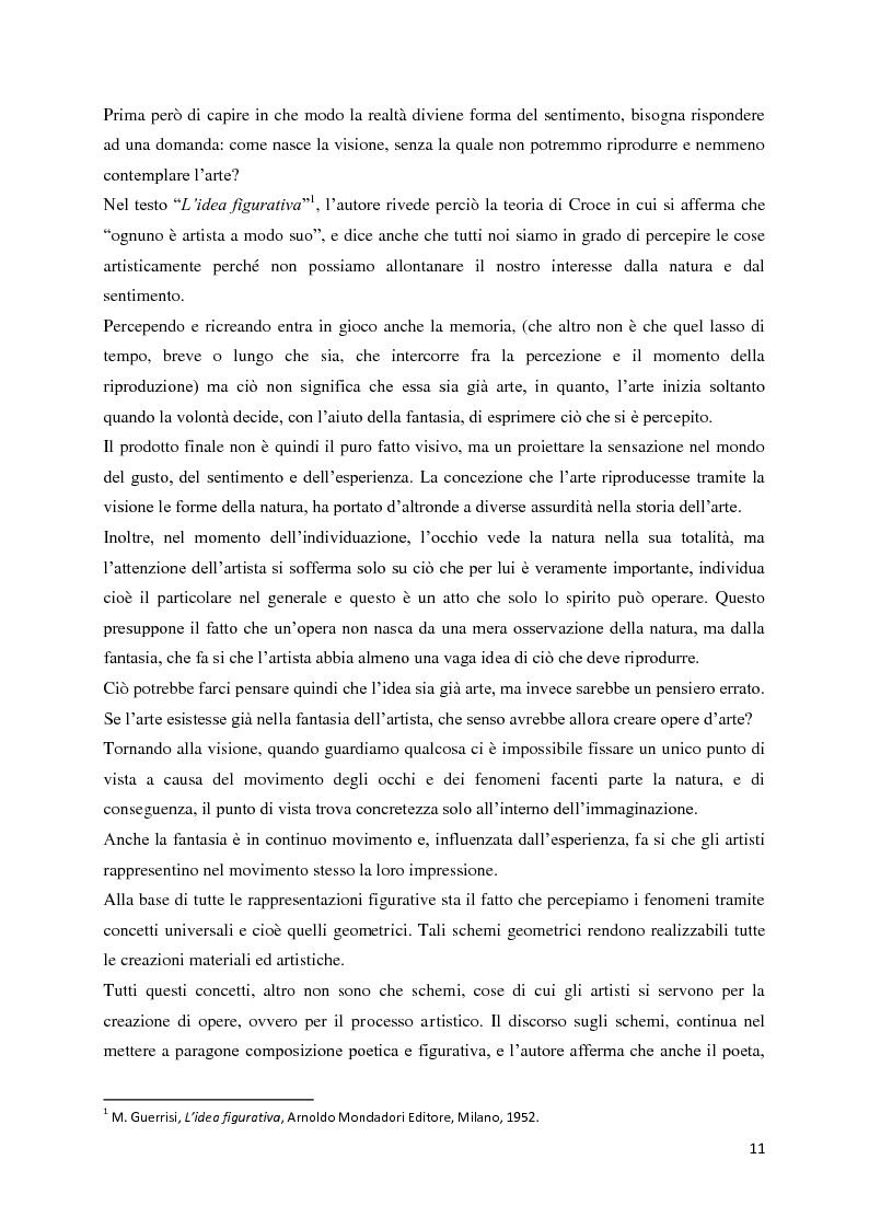 Anteprima della tesi: Dal procedimento artistico alla critica. Intorno alle idee estetiche di Michele Guerrisi, Pagina 5