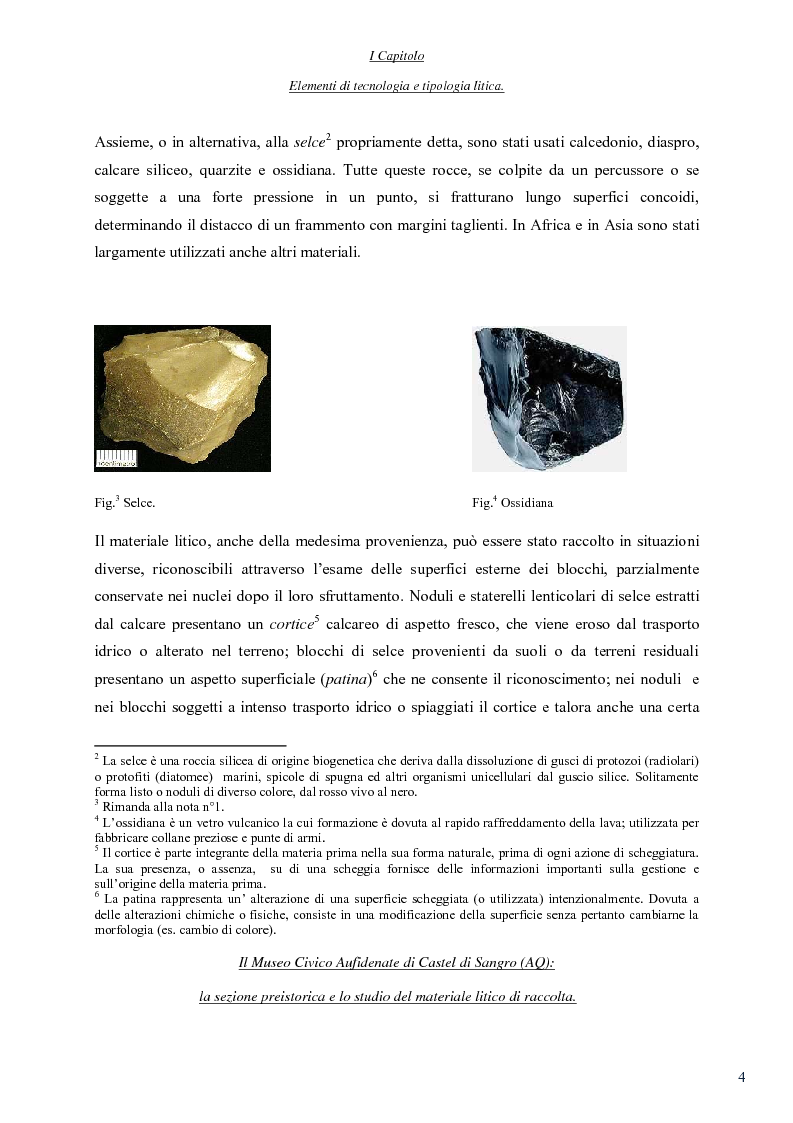 Anteprima della tesi: Il Museo Civico Aufidenate di Castel di Sangro (AQ): la sezione preistorica e lo studio del materiale litico di raccolta, Pagina 5