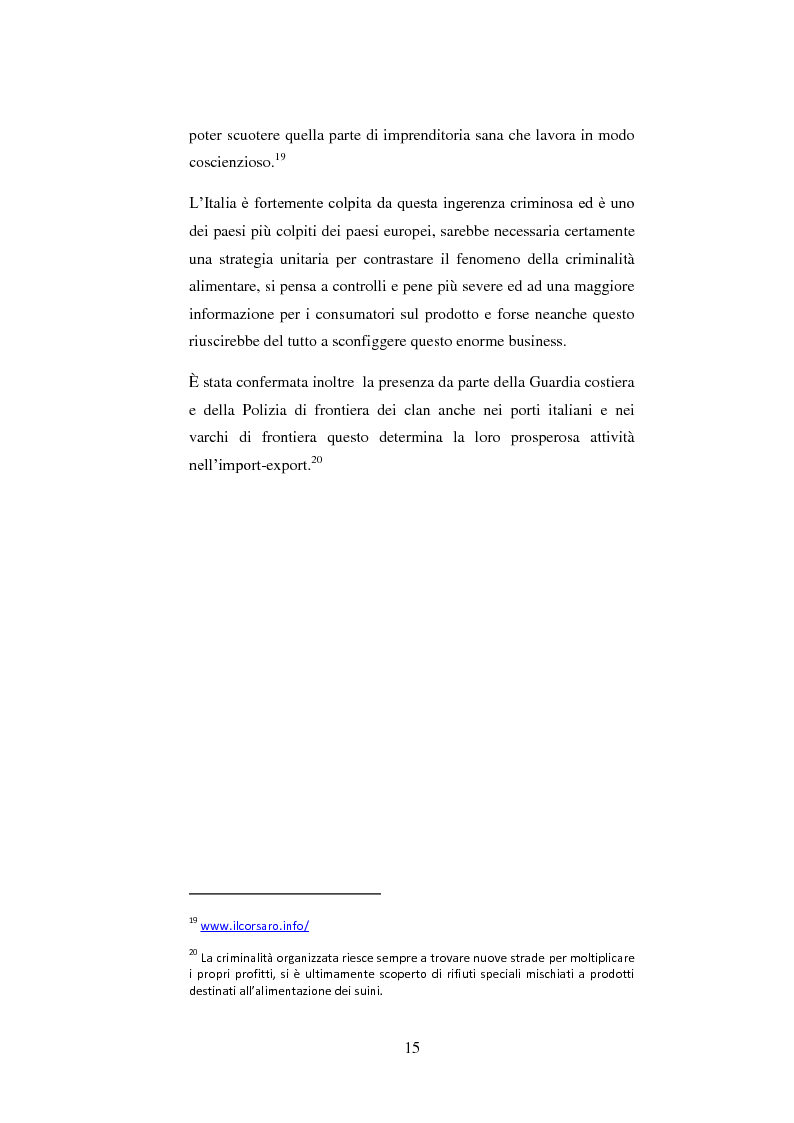 Anteprima della tesi: Le agromafie. Risposte normative e consumo consapevole., Pagina 11