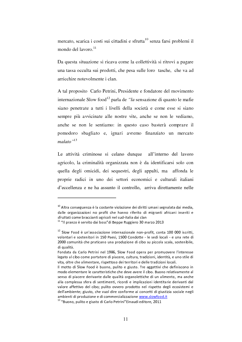 Anteprima della tesi: Le agromafie. Risposte normative e consumo consapevole., Pagina 7