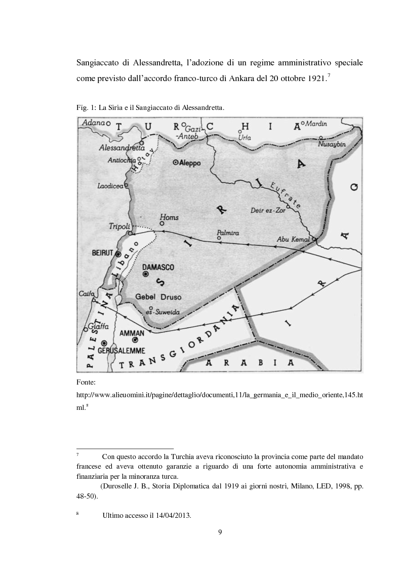 Anteprima della tesi: Così vicine, così lontane. Siria e Turchia fra conflitto e cooperazione, Pagina 8