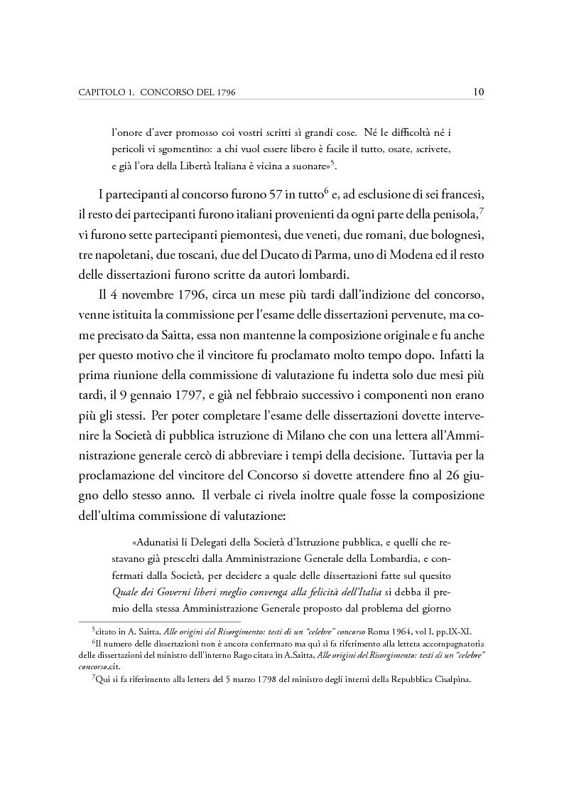 Estratto dalla tesi: Dibattiti politici e progetti federali in Italia fra XVIII e XIX secolo