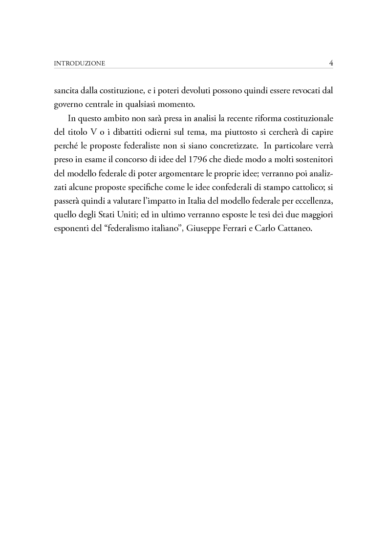 Anteprima della tesi: Dibattiti politici e progetti federali in Italia fra XVIII e XIX secolo, Pagina 4