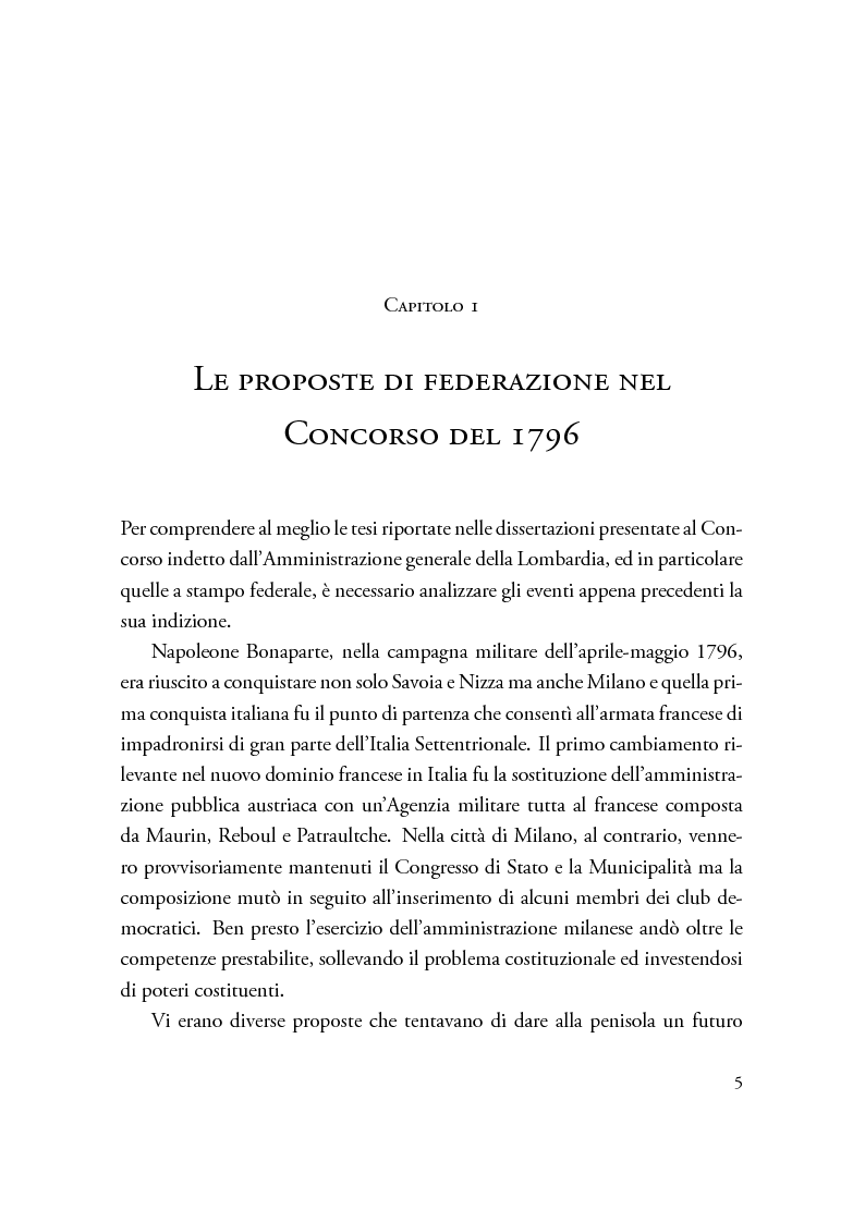 Anteprima della tesi: Dibattiti politici e progetti federali in Italia fra XVIII e XIX secolo, Pagina 5