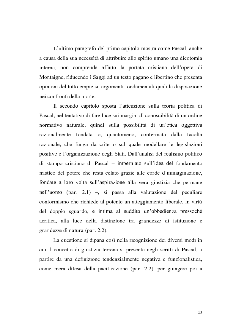 Anteprima della tesi: Variazioni sul fideismo: Montaigne e Pascal, Pagina 12