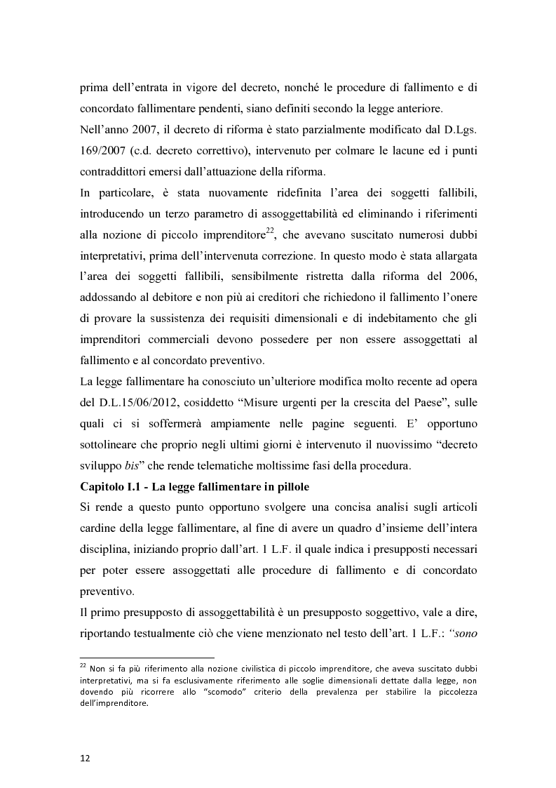 Anteprima della tesi: Il concordato preventivo dopo la legge 134/2012, Pagina 8