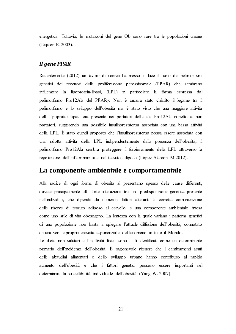 Estratto dalla tesi: Valutazione del calo ponderale indotto da una dieta mediterranea ipocalorica rispetto ad una dieta iperproteica chetogenica