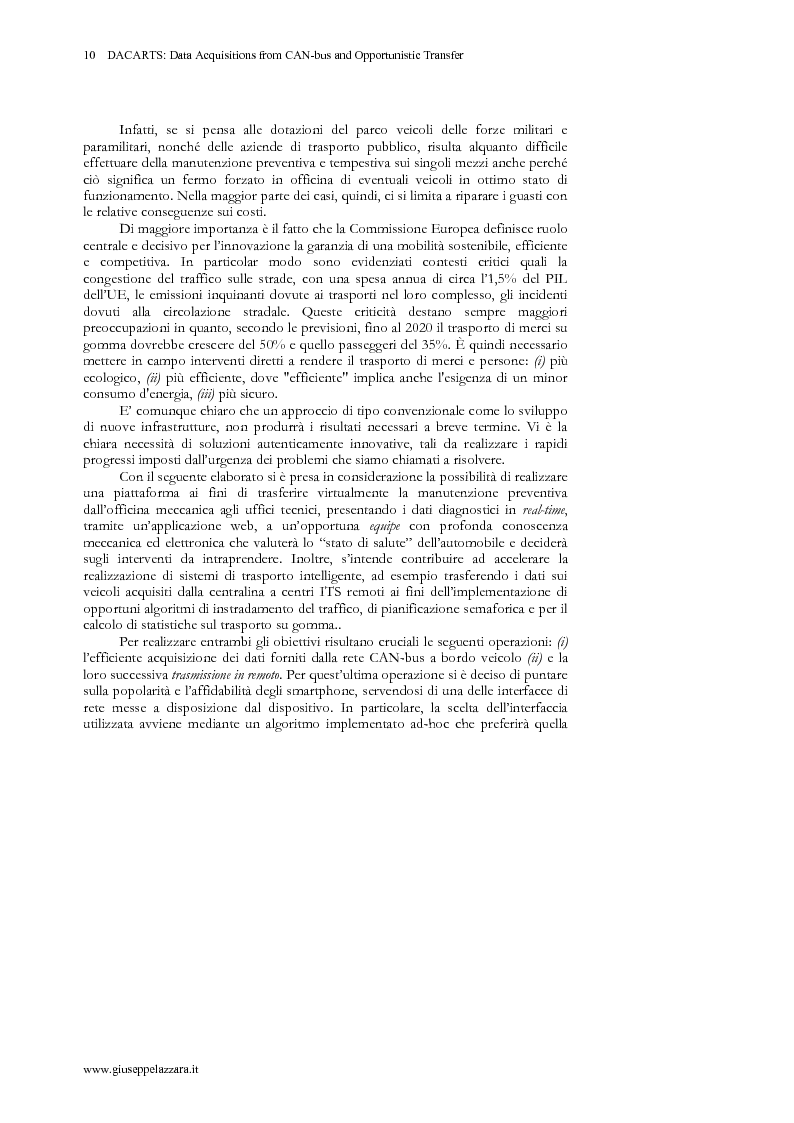 Anteprima della tesi: DACARTS - Data Acquisition from CAn-bus and oppoRtunistic TranSfer, Pagina 3