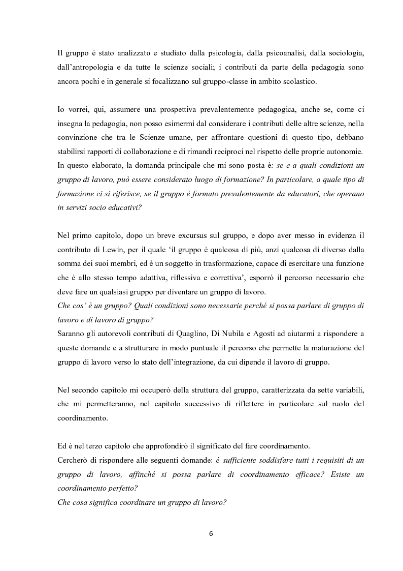 Anteprima della tesi: il gruppo di lavoro come luogo di formazione, Pagina 3