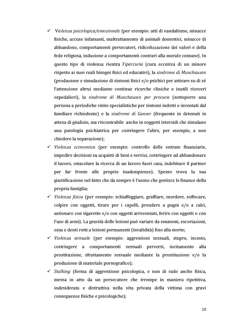Anteprima della tesi: Quando l'amore uccide - ''Morte interiore e ri-nascita di donne e uomini vittime di violenze nella coppia'', Pagina 9