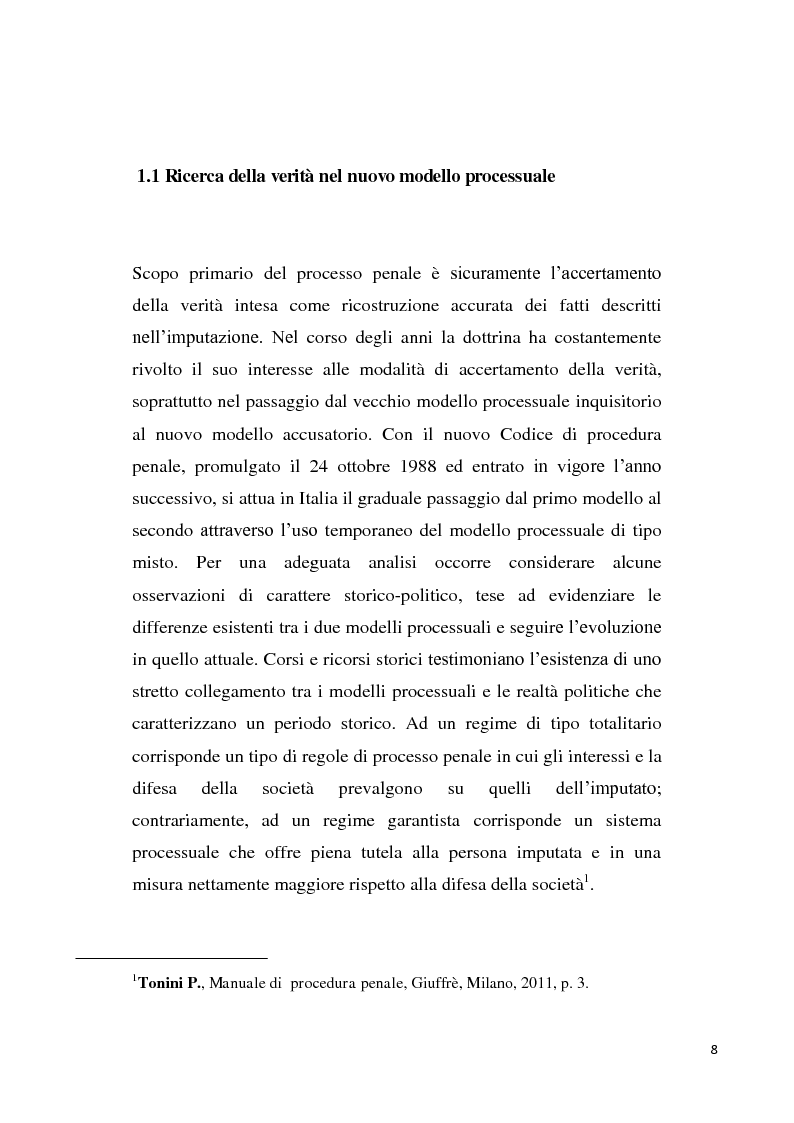 Anteprima della tesi: La prova atipica nel processo penale, Pagina 4