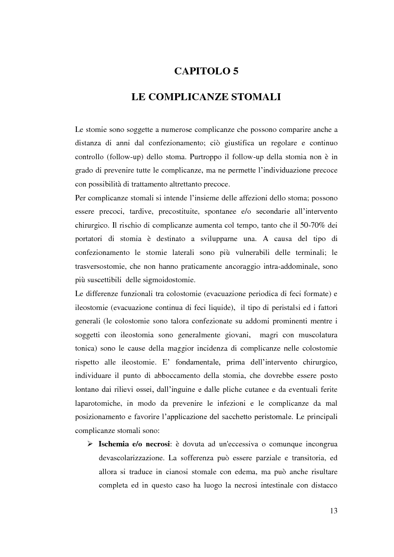 Estratto dalla tesi: Lo squilibrio idroelettrolitico e l'importanza dell'alimentazione nel paziente ileostomizzato